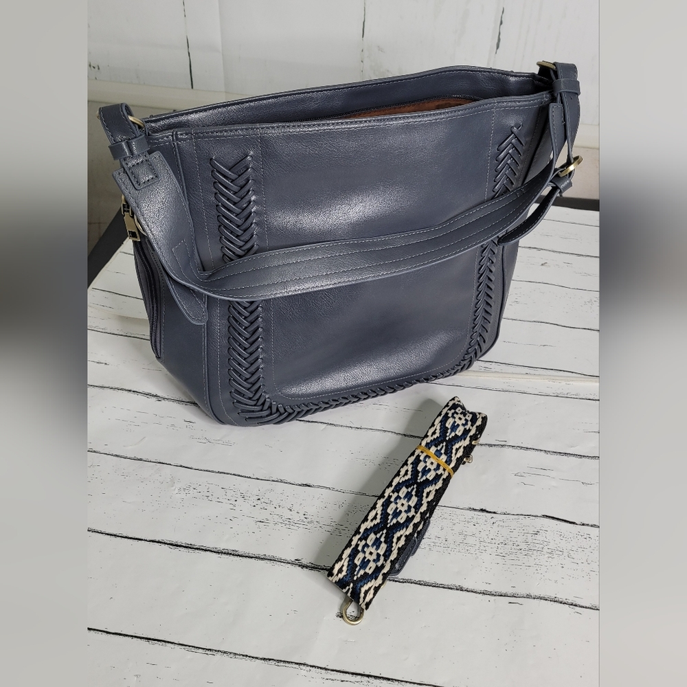 Woven Vegan Leather Bag